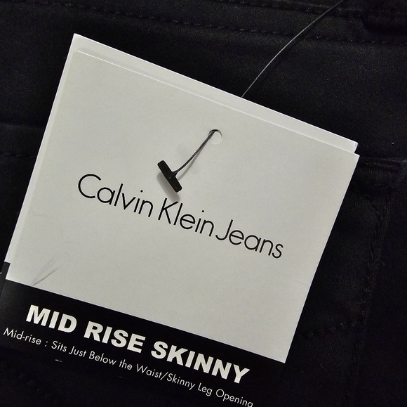 Nwt Calvin Klein mid rise skinny pants black Size 2 - Picture 3 of 6